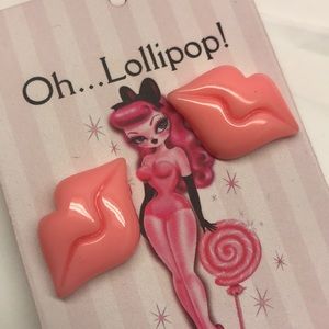 Oh lollipop sugardoll lip earrings big Dollbaby
